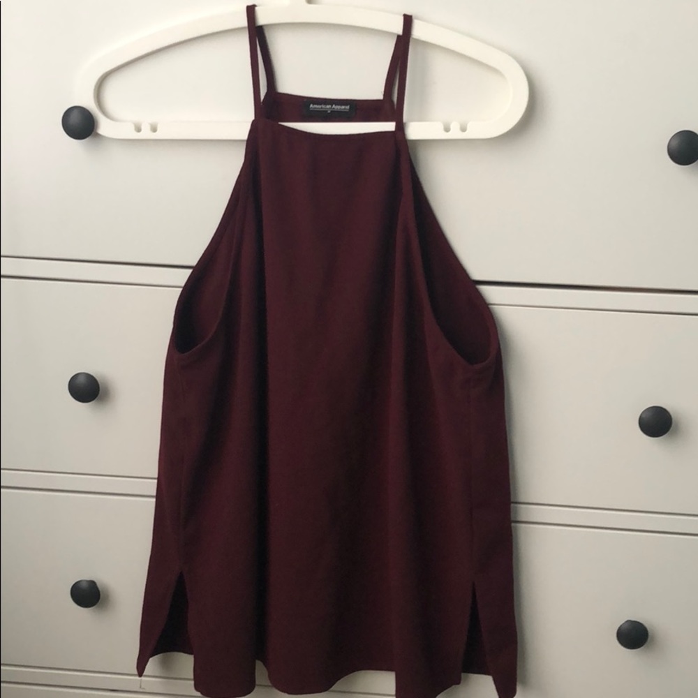 American Apparel Maroon Tank Top